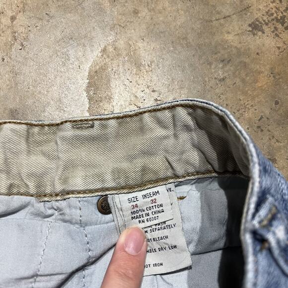 Vintage Y2k Unionbay Baggy Distressed Flared Jeans 34x32 - Picture 7 of 7